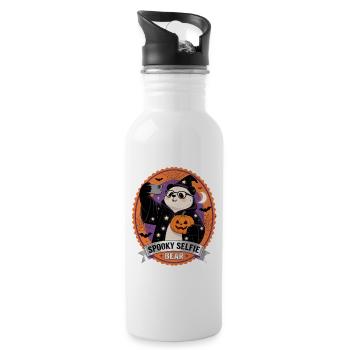Spooky Selfie Bear Wizard - 20 oz Water Bottle - white - Right