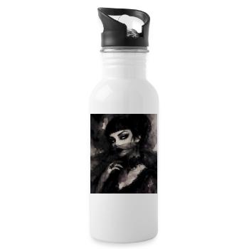 Noir Veiled Lady - 20 oz Water Bottle - white - Right