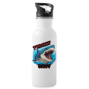 Finally Rest Shark Splash Tee - 20 oz Water Bottle - white - Right