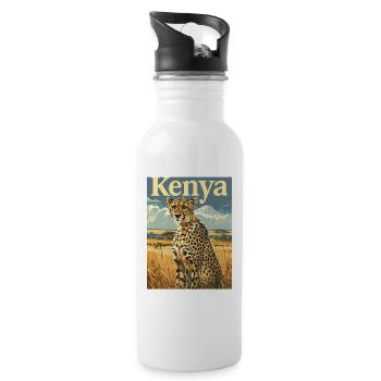  Kenya Safari Cheetah Adventure Landscape with - 20 oz Water Bottle - white - Right