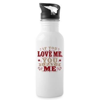 Love Me Pay Me Vintage Tee - 20 oz Water Bottle - white - Right