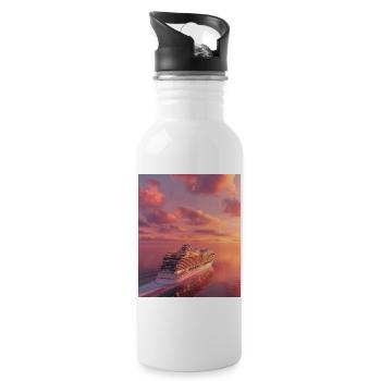 Sunset Cruise Lux Ship - 20 oz Water Bottle - white - Right