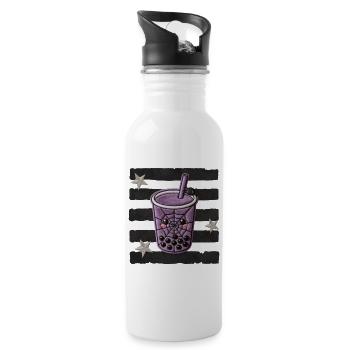 Spooky Boba Patch Kawaii Halloween Gift - 20 oz Water Bottle - white - Right
