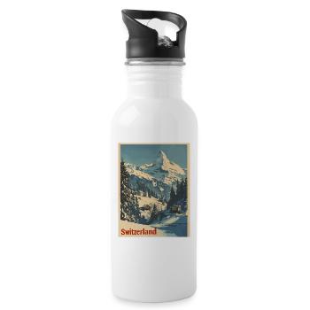  Majestic Swiss Mountain Adventure in the Heart of - 20 oz Water Bottle - white - Right