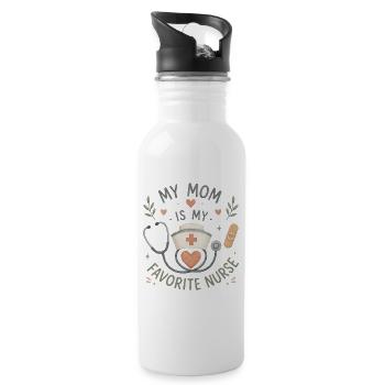 My Mom Is My Favorite Nurse Kids Shirt - 20 oz Water Bottle - white - Right