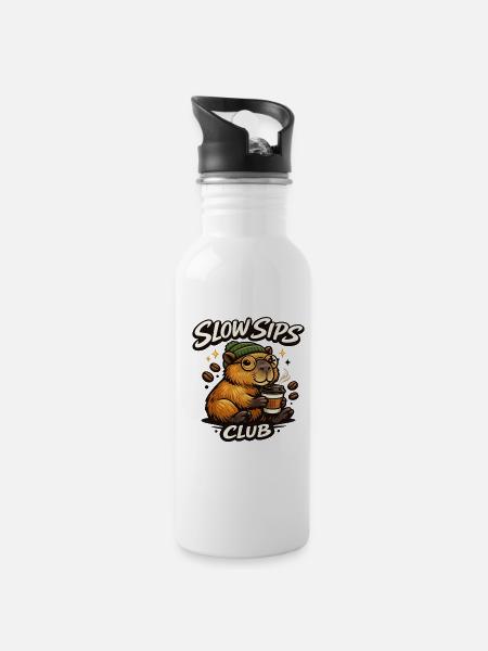 Slow Sips Club - 20 oz Water Bottle - white
