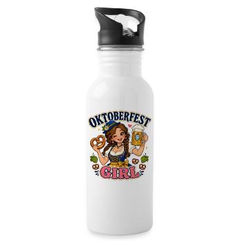 Oktoberfest Girl Beer Stein - 20 oz Water Bottle - white - Right