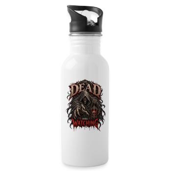 The Dead Are Watching Gothic Halloween Horror - 20 oz Water Bottle - white - Right