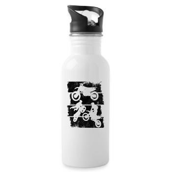 Motocross - 20 oz Water Bottle - white - Right