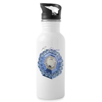 Pure Elegance Luxury Crystal Gem Design - 20 oz Water Bottle - white - Right