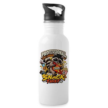 Professional Snack Thief Raccoon - 20 oz Water Bottle - white - Right