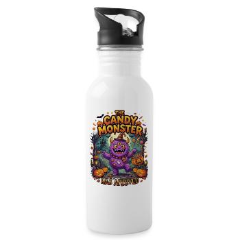 Candy Monster Has Arrived - 20 oz Water Bottle - white - Right