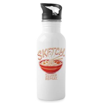 Ramen Lover Anime Artist Sketch - 20 oz Water Bottle - white - Right