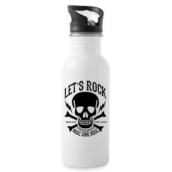 Lets rock - 20 oz Water Bottle - white - Right