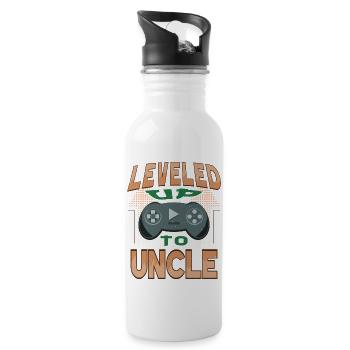 Leveled Up To Uncle Gaming Console - 20 oz Water Bottle - white - Right