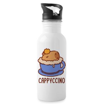 Capybara In A Cup Cappyccino - 20 oz Water Bottle - white - Right