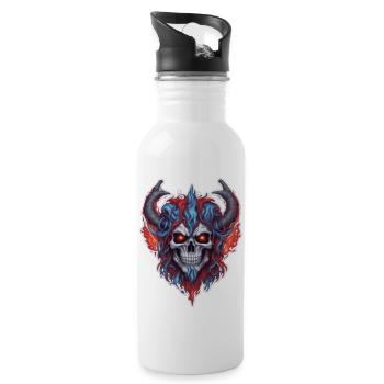 Inferno Fusion: Skull Flames - 20 oz Water Bottle - white - Right