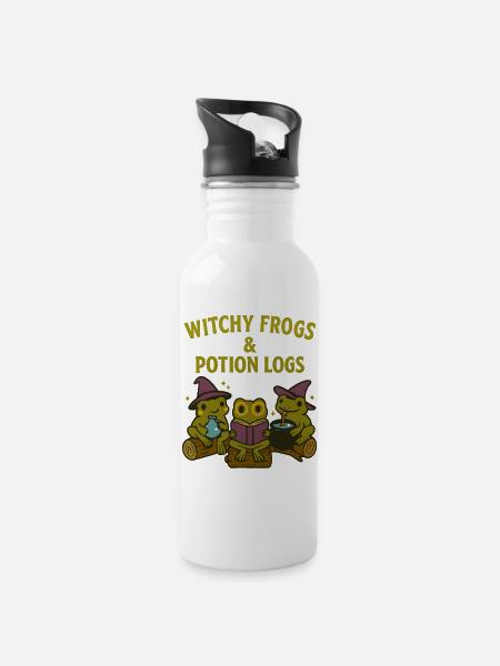 Witchy Frogs - 20 oz Water Bottle - white