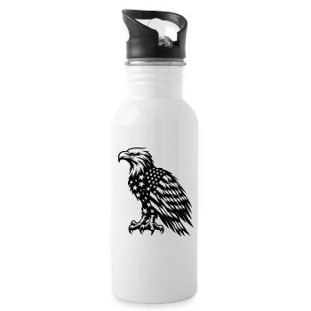 Eagle Flag Noir - 20 oz Water Bottle - white - Right