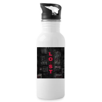 Urban Noir LOST Vertical Red Typography - 20 oz Water Bottle - white - Right