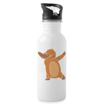 Animal Duck Billed Platypus - 20 oz Water Bottle - white - Right