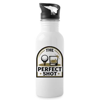 The Perfect Shot Golf Ball Whiskey Mens Trip - 20 oz Water Bottle - white - Right