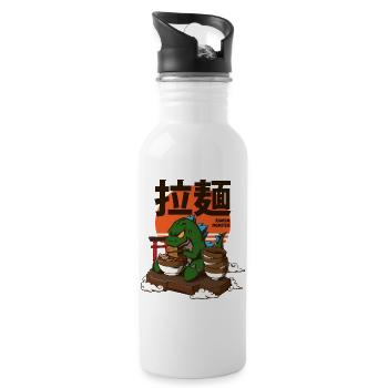 Ramen Chibi Monster | Japanese Street Style - 20 oz Water Bottle - white - Right