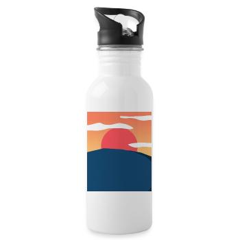 Aesthetic Morning - 20 oz Water Bottle - white - Right