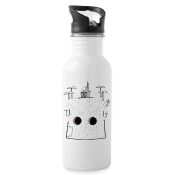 bucket head - 20 oz Water Bottle - white - Right