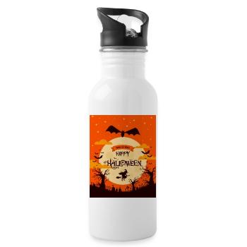happy halloween - 20 oz Water Bottle - white - Right