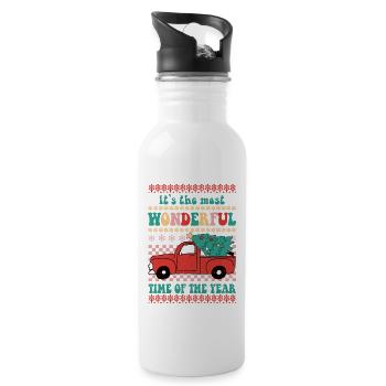 It's the most wonderful time of the year - 20 oz Water Bottle - white - Right