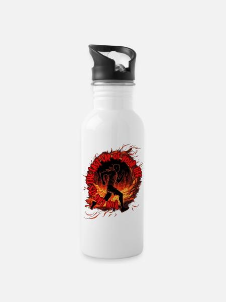 Runner : Run like its the last lap! - 20 oz Water Bottle - white