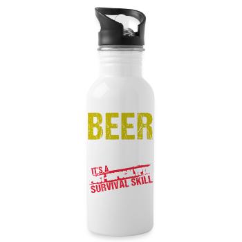 A Post Hopocalyptic Survival Skill Homebrewing - 20 oz Water Bottle - white - Right