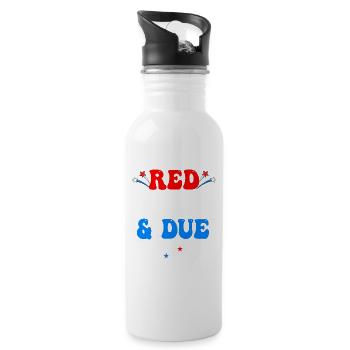 Red White And Due Baby Shower 4th Of July - 20 oz Water Bottle - white - Right