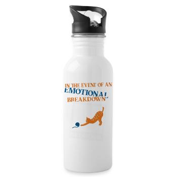 In The Event An Emotional Breakdown - 20 oz Water Bottle - white - Right