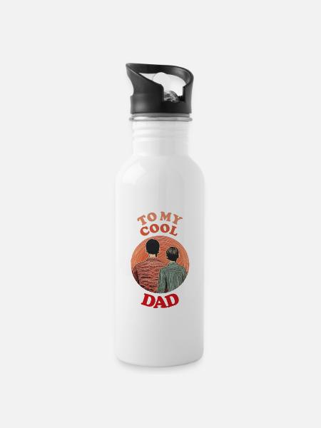 To My Cool Dad, Happy Father's Day - 20 oz Water Bottle - white