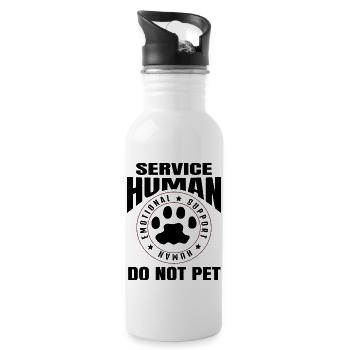 Emotional Support Human Classic - 20 oz Water Bottle - white - Right