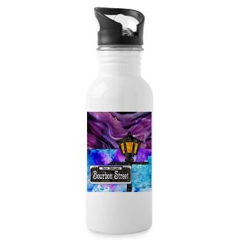 Purple Bourbon Street Lamp Post - 20 oz Water Bottle - white - Right