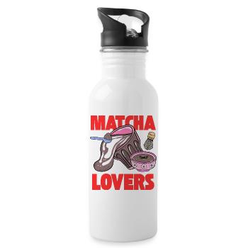 Matcha Lovers - 20 oz Water Bottle - white - Right