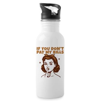 Retro Sassy Pay Bills - 20 oz Water Bottle - white - Right