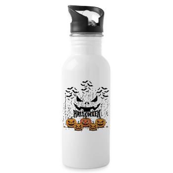 Midnight Pumpkin Parade - 20 oz Water Bottle - white - Right