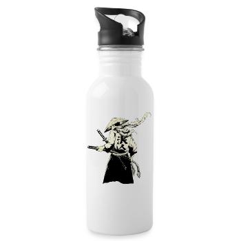 Vintage Samurai Warrior Japanese Art - 20 oz Water Bottle - white - Right