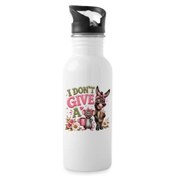 I Dont Give A Sass Animal Duo - 20 oz Water Bottle - white - Right