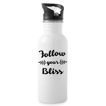 FOLLOW YOUR BLISS - 20 oz Water Bottle - white - Right