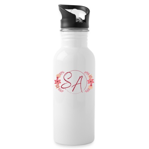 Pretty Pink Circle of Flowers Smith Adventures - Water Bottle
