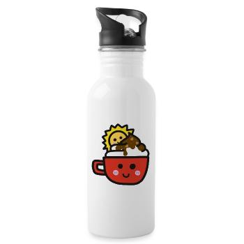 coffee lover, latte, cute, funny, caffeine, coffee - 20 oz Water Bottle - white - Right