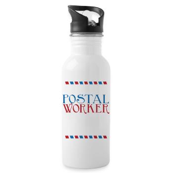 Postal Worker Post Office - 20 oz Water Bottle - white - Right