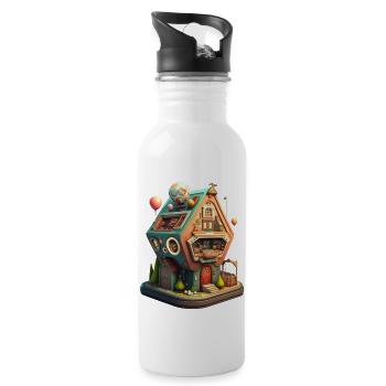 Pinball House - 20 oz Water Bottle - white - Right