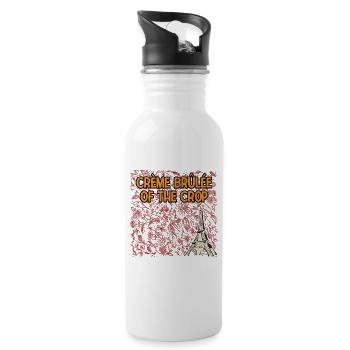Creme Brulee of the Crop Foodie Mille Feuille Food - 20 oz Water Bottle - white - Right