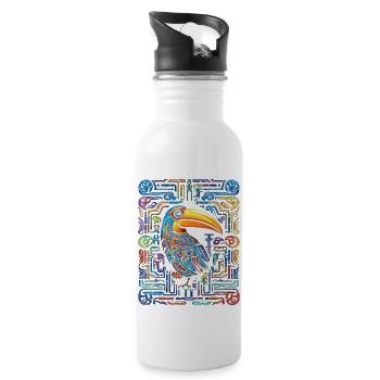 Tiger Mandala Animal Graphic - 20 oz Water Bottle - white - Right
